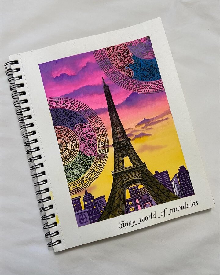 03-Eiffel-Tower-Paris-Mandala-Pointillism-and-Doodle-Vani-www-designstack-co