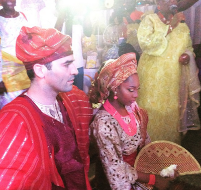 Yeni Kuti's daughter and Fela's grand daughter Rolari Segun today married her Australian lover, Benedict Jacka