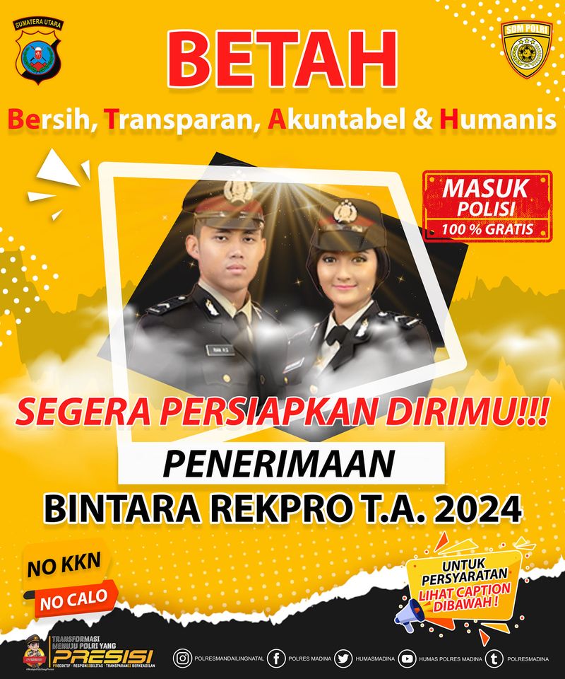 Lulusan SMA/SMK 2024 bisa Daftar Polisi Tamtama,Bintara,Akpol?