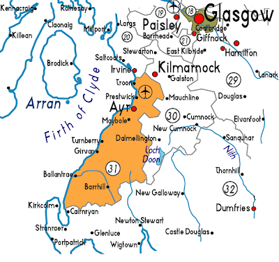 Map of South Ayrshire Province Area