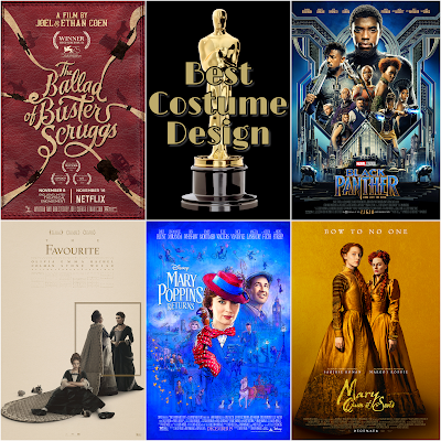 Best Costume Design 2019 Academy Awards predictions