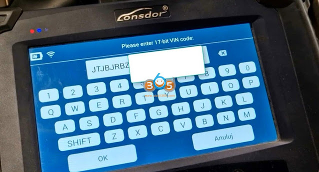 برنامه Lonsdor K518 Lexus NX300H 2019 همه کلیدها توسط OBD 3 گم شدند