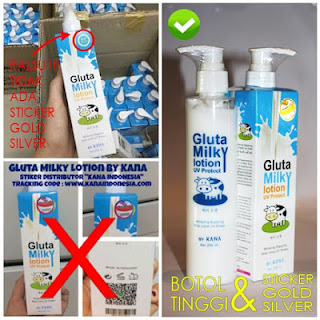 cara membedakan lotion gluta milky asli dan palsu | pusat distributor lotion gluta milky murah sumatra banten cirebon indramayu brebes tegal pemalang 