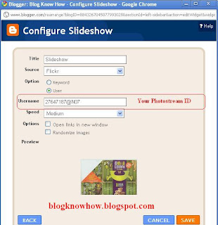 How to Add a Flickr Slideshow Gadget to Blogger