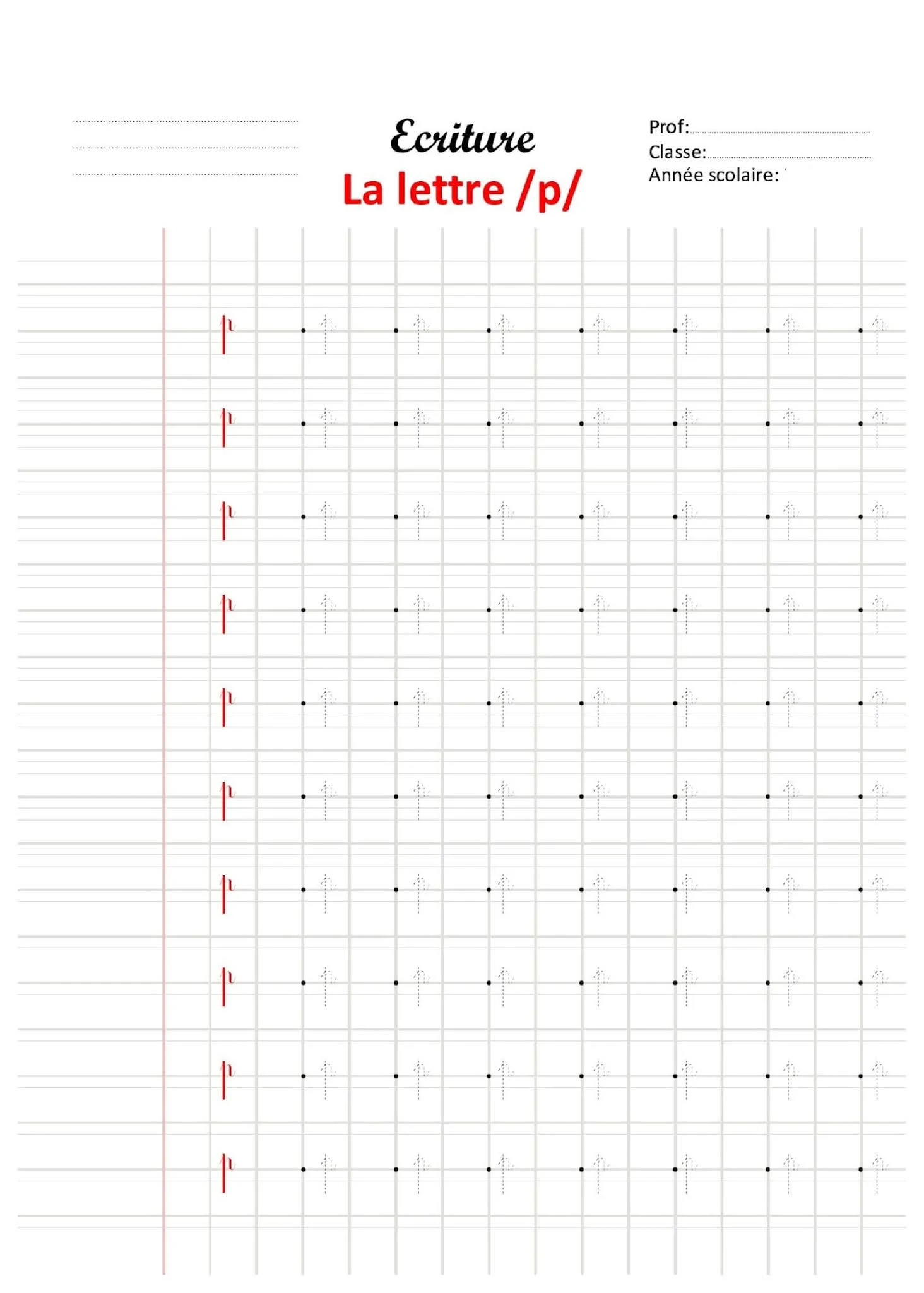 Ecriture La lettre /p/ PDF