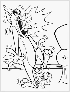 tom and jerry fighting coloring pages