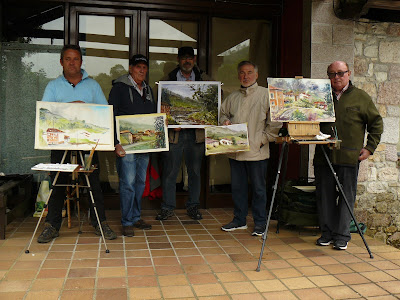 Grupo Ultramar Acuarelistas en La Riera, Covadonga