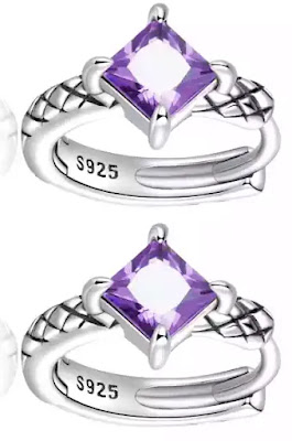 cercei-din-argint-purple-rhombus pret redus eden boutique