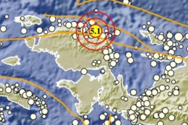 Gempa Magnitudo 5,1 Guncang Wilayah Papua Barat