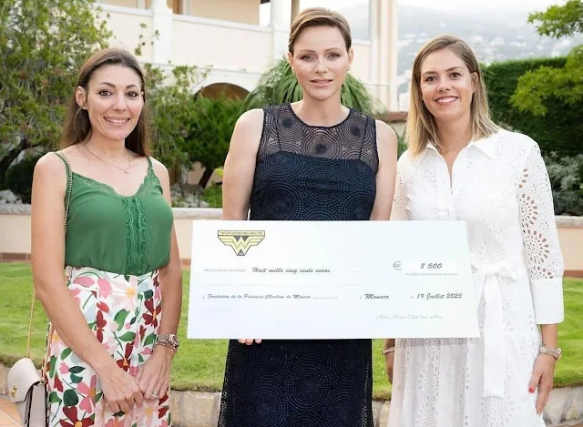 Princess Charlene received members of Jimmy’z Monte-Carlo and Alice et Alexia Wondermums Rallye