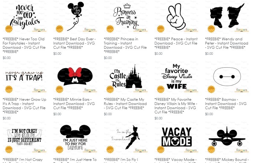 Download Free Disney Inspired Svgs