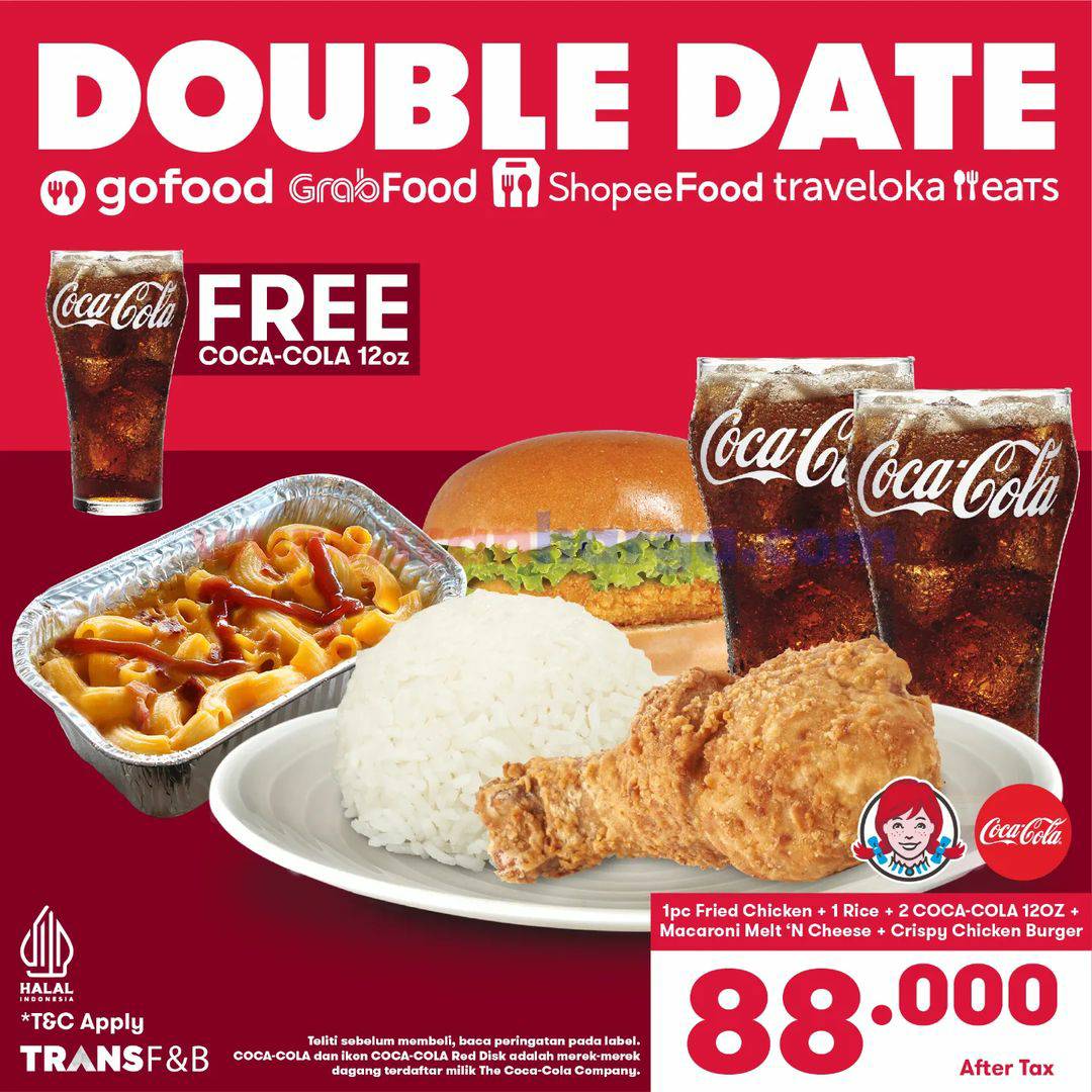 WENDY'S Promo Double Date - Paket Komplit hanya 88Ribu