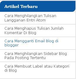 cara membuat daftar artikel terbaru