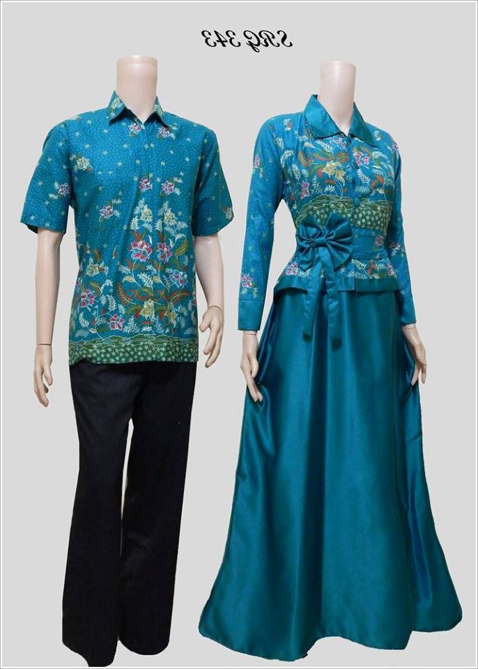 45 Model  Baju  Batik Couple Blouse Modern Sarimbit  