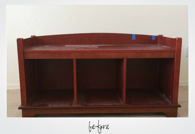 refinishing a bench, before, how to repair veneer, update a bench, diy