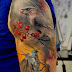 Men Hand With Birds Eating Their Food Tattoo Designs