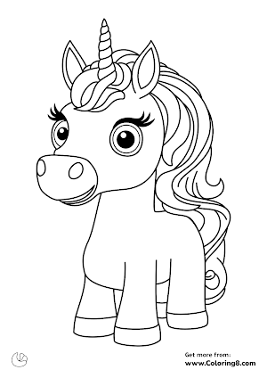 Printable unicorn coloring page