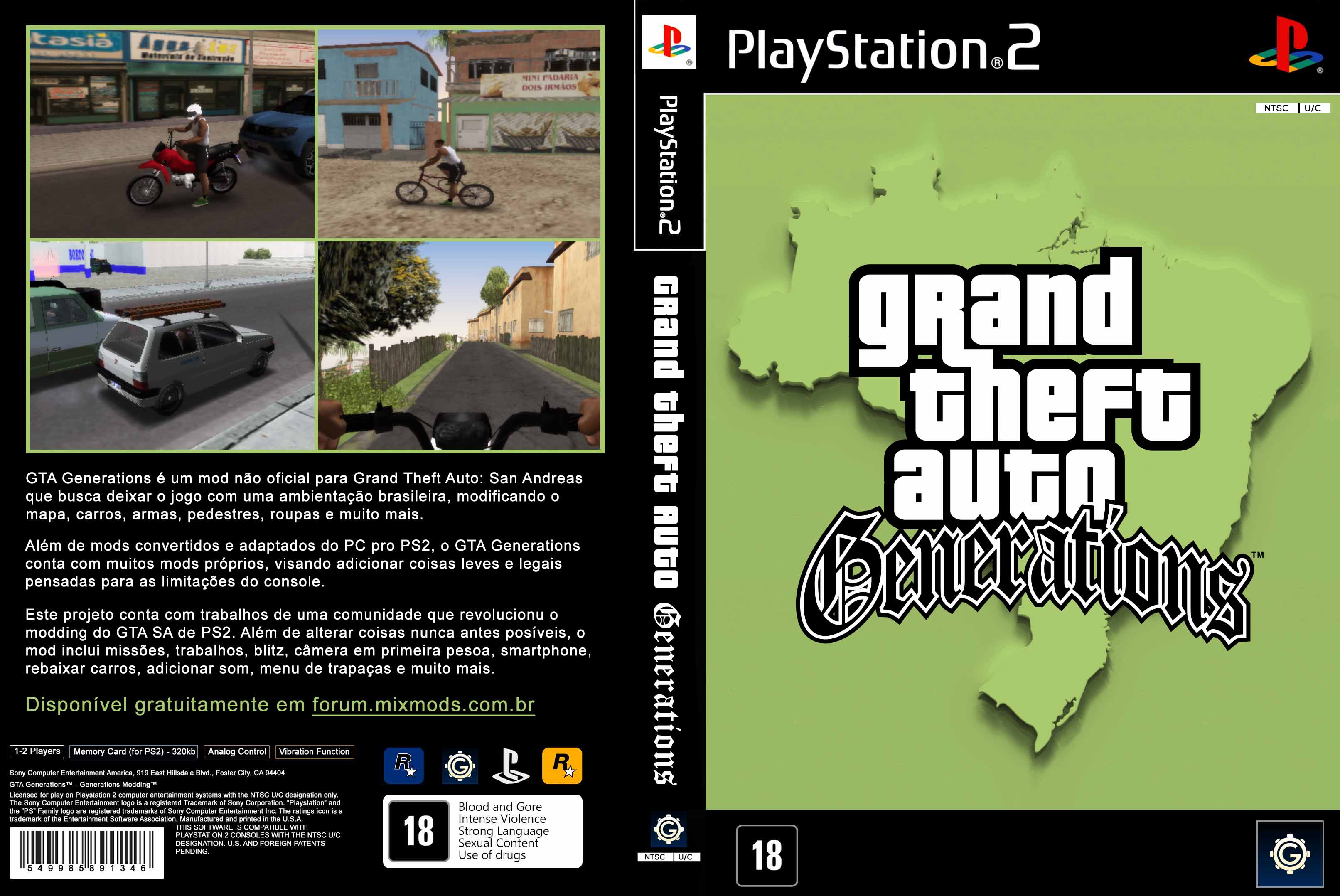 Central Mods: [GTA SA] - GTA Brasil PARA PS2 - GTA Generations
