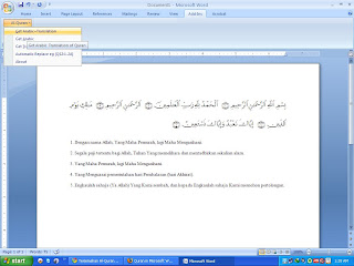 Al-Quran in Microsoft Office
