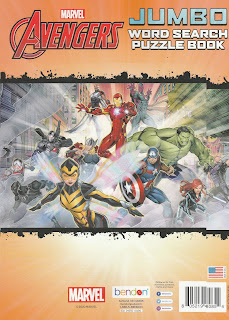 Back Cover of Avengers Jumbo Word Search Puzzle Boo