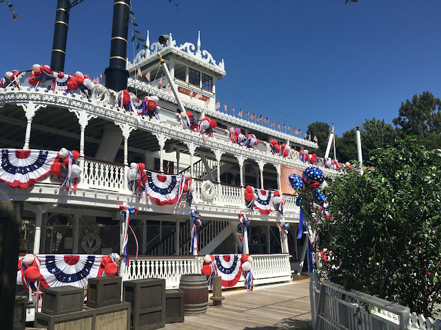 Mark Twain Riverboat Patriotic Decorations Disneyland