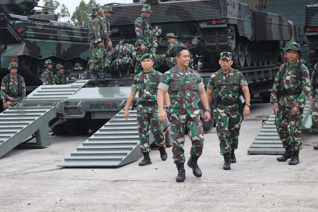   Pangkostrad Mengecek Kesiapan Yonkav 1 Kostrad Mengikuti  Latihan Ancab 2018