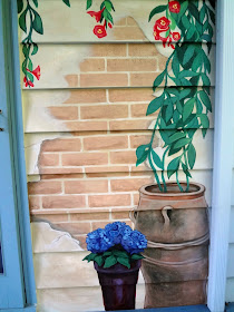 trompe loeil tuscan mural, tuscany mural, eugene muralist