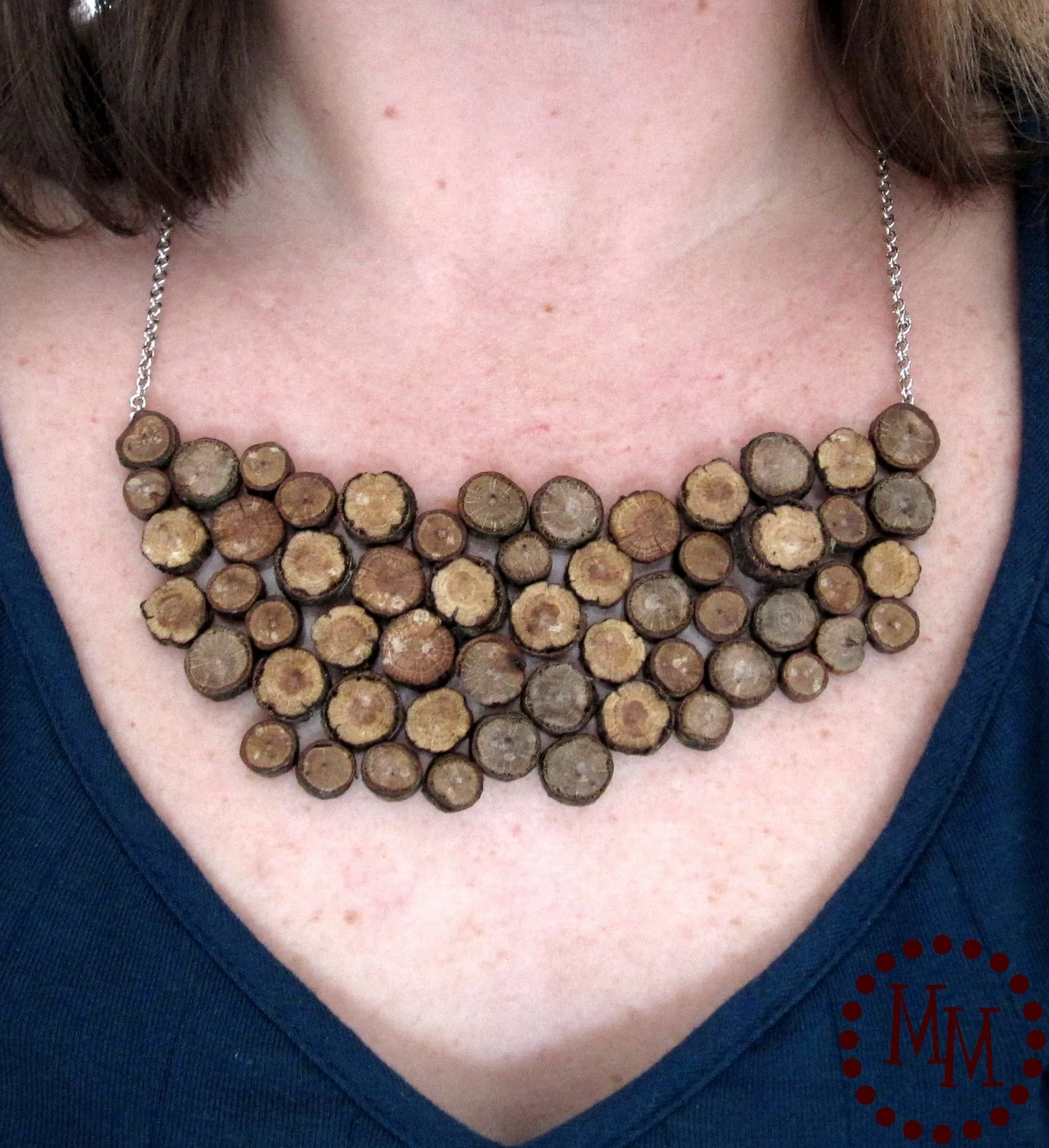 Natural Wood Statement Necklace - The Scrap Shoppe