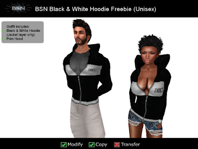 BSN Black & White Hoodie Freebie