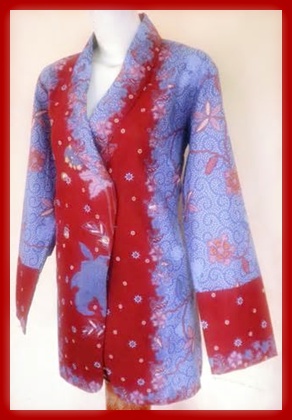Enam update model  blazer  batik  wanita modern