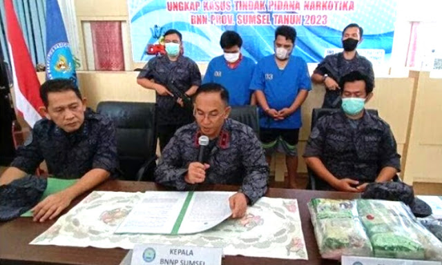 Kurir Narkoba Lintas Provinsi Ditangkap Petugas BNN Sumsel 