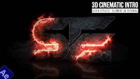 3D Cinematic Intro After Affects - Element 3D Tutorial - After Effects Intro Animation - Tutorial and Template