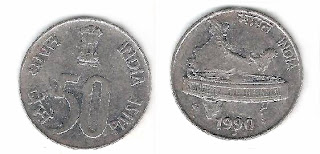 50 paise 1990