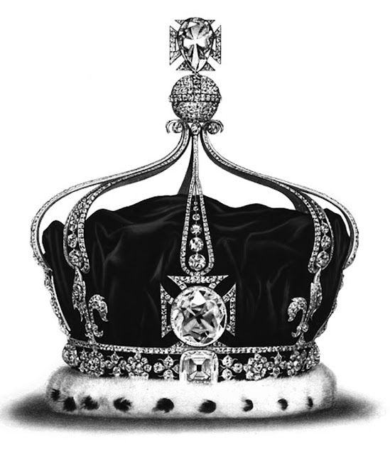 Кох-и-Нур на переднем кресте короны королевы Марии, 1911–1937 гг.