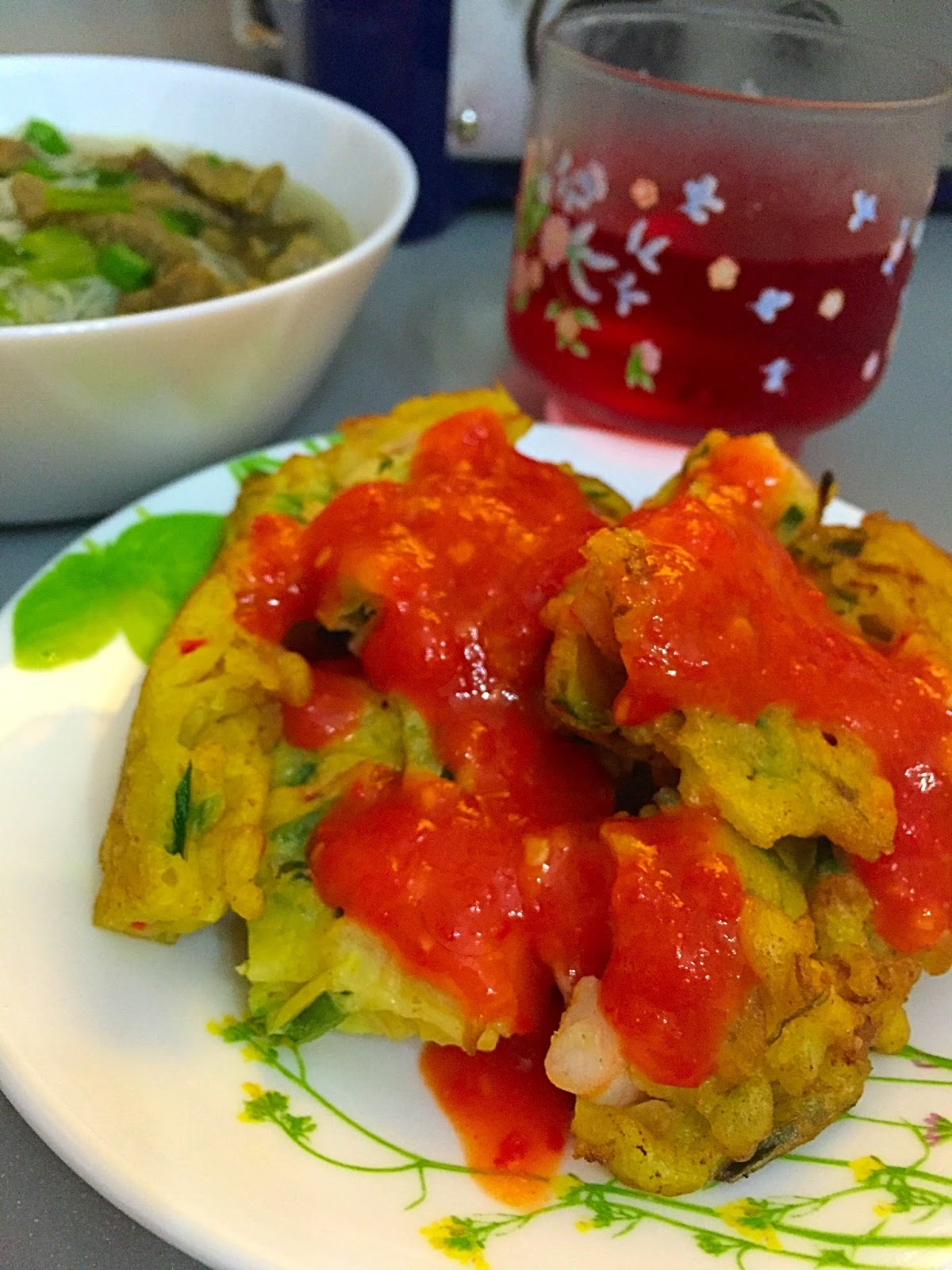 Bihun Sup Utara dan Cucur Udang Yang Sangat Sedap 