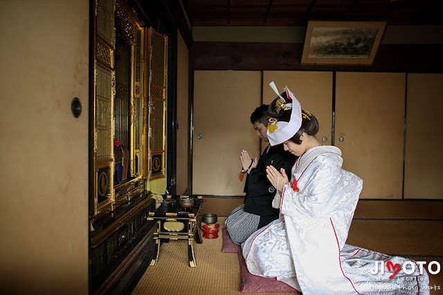 自宅でのお支度と大神神社での挙式撮影