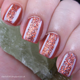 Texas tribute nail art featuring burnt orange OPI Chop-Sticking To My Story and Mentality Revelry under matte top coat.