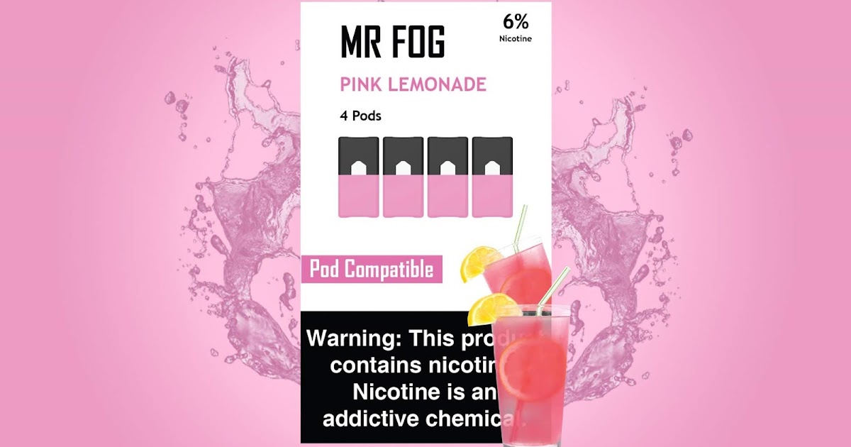 Mr Fog New Pods Pack Of 4 Pink Lemonade