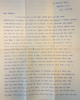 Page of one of Whitcomb's letters home