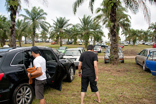 Muddy parking place