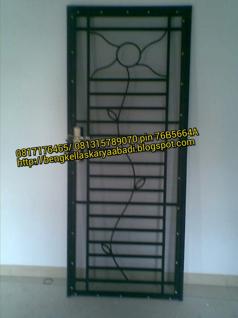 BENGKEL LAS KARYA ABADI DESAIN PINTU  TERALIS  BESI KASA 