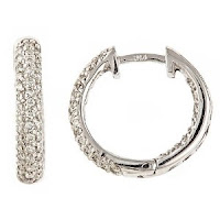 Diamond Huggie Hoop Inside Out Earrings