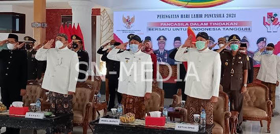 Upacara hari lahir Pancasila di Pendopo Ngawi