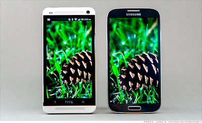 Samsung Galaxy S4 VS HTC One Display
