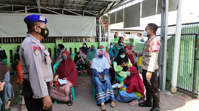 Polres Cilegon Monitoring Kegiatan Vaksinasi di Pulopanjang