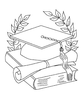 Dibujos para colorear de graduación