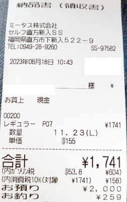 ミータス（株） セルフ直方新入SS 2023/6/18
