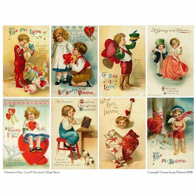 VALENTINES DAY POSTCARDS VALENTINE POST CARDS - OLD VINTAGE