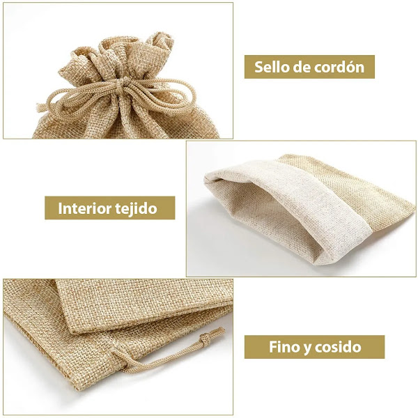 Pack de 30 bolsas de yute