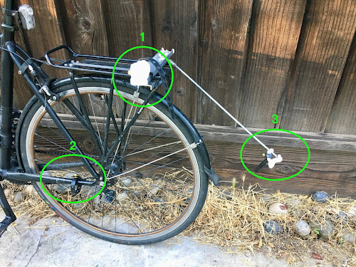 Where to attach the second bike to be towed